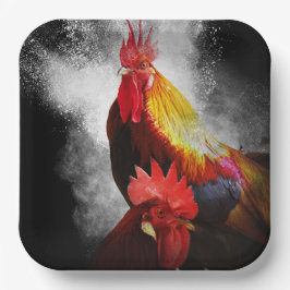 Rooster Pappteller