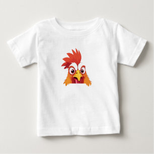 Rooster Peeking Niedlich Adorable Funny Animal Car Baby T-shirt