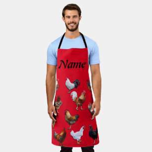 Rooster personalisiert die Schürze für Farbhühn