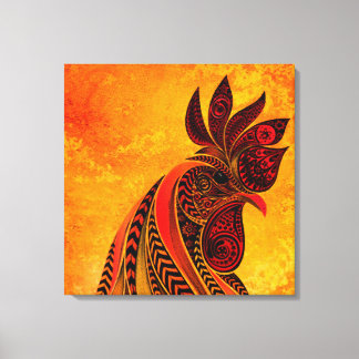 Rooster Portrait Imitate Canvas Print Leinwanddruck