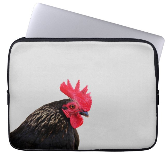 Rooster Portrait Laptopschutzhülle (Vorderseite)