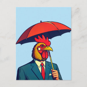 Rooster Postkarte