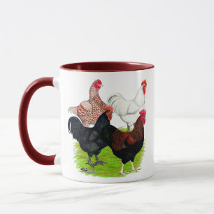 Rooster-Quartett für Heavy Rasse Tasse