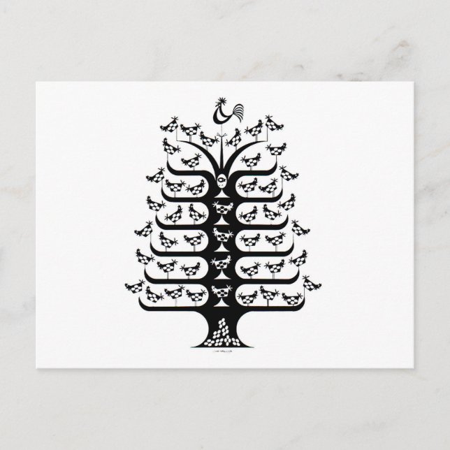 Rooster regiert den Roost Postkarte (Vorderseite)