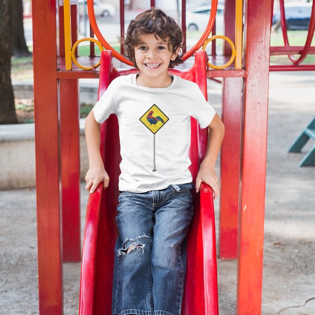 Rooster Road Sign T - Shirt (Von Creator hochgeladen)