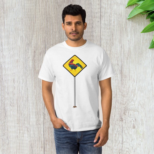 Rooster Road Sign T-Shirt (Von Creator hochgeladen)