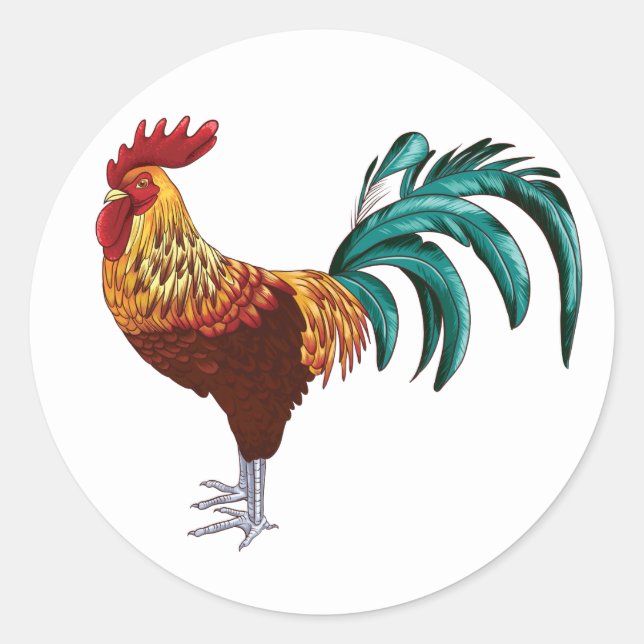 ROOSTER RUNDER AUFKLEBER (Vorderseite)