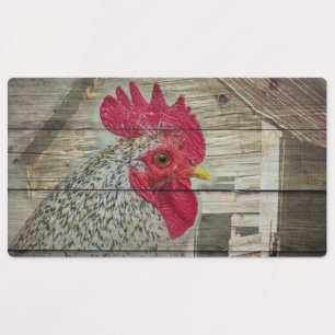 Rooster Rustic Chicken Coop Barboard Board Etiketten