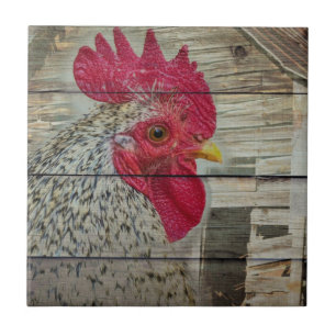 Rooster Rustic Chicken Coop Barboard Board Fliese