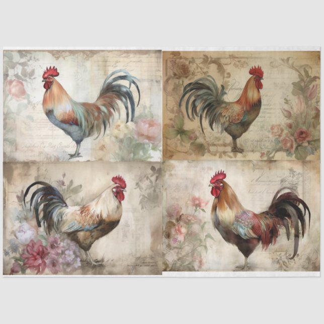 Rooster Seidenpapier (Vorderseite)