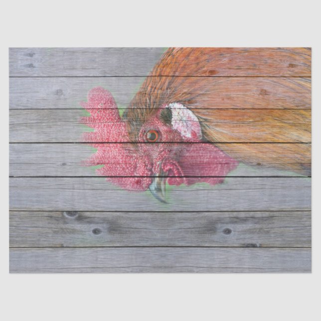 Rooster Seidenpapier (Vorderseite)