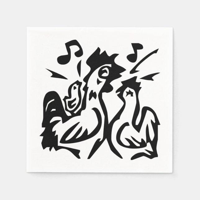 Rooster Serviette (Vorderseite)