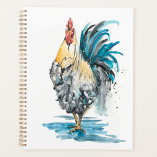Rooster Splash - Aquarelle Portrait