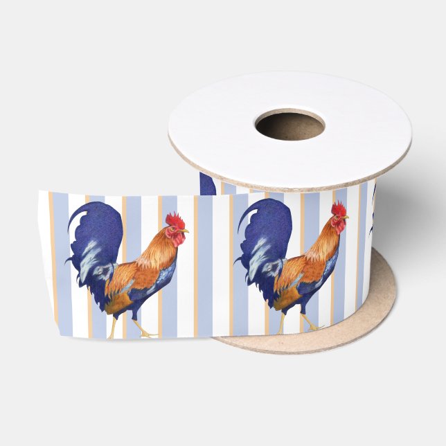 Rooster Stripes Satin Ribbon Satinband (Spule)