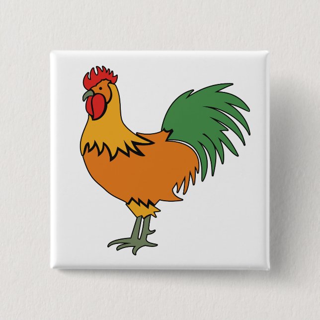 Rooster-Taste Button (Vorderseite)