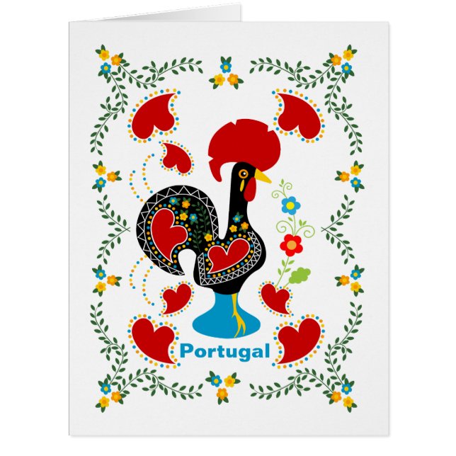 Rooster traditionnel du Portugal en noir grande ca (Devant)