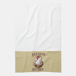 Rooster & Trauben Heraldic Crest, schlicht, Geschirrtuch