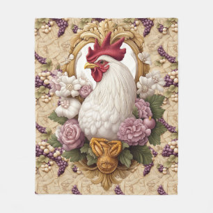 Rooster & Traubenfleece Blanket Fleecedecke
