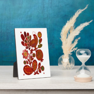 ROOSTER UND BLUME FOTOPLATTE