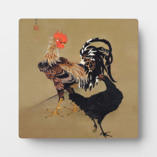 Rooster und Hen von Ito Jakuchu Fotoplatte