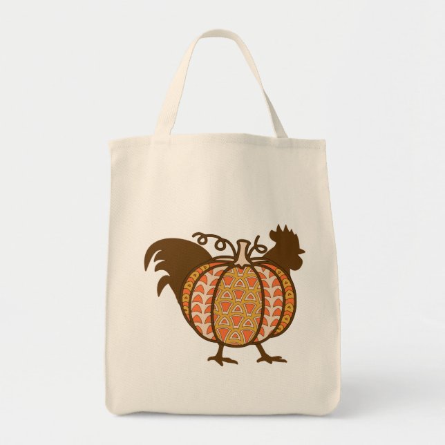 Rooster und Pumpkin Tragetasche (Vorne)