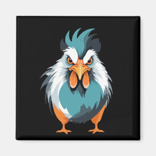 Rooster Vector Art mit lebhaften Farben Magnet
