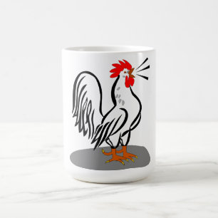 Rooster Vector Illustration Kaffee Tasse