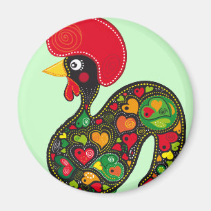 Rooster von Barcelos Nr. 02 - Galo de Barcelos Magnet
