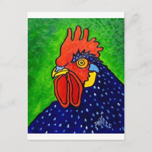 ROOSTER von Piliero Postkarte (Vorderseite)