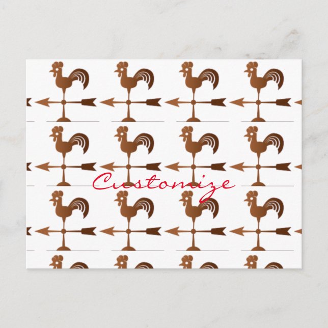 Rooster Weathervane Thunder_Cove Postkarte (Vorderseite)