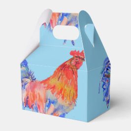 Rooster Wedding Cake Gevor Box Chicken Red Blue Geschenkschachtel
