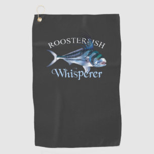 Roosterfish-Flüsterer Dunkel gefärbtes Angelhandtu Golfhandtuch
