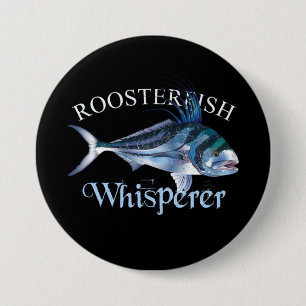 Roosterfish Whisperer Dark Colored Button