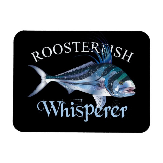 Roosterfish Whisperer Dark Colored Magnet (Horizontal)