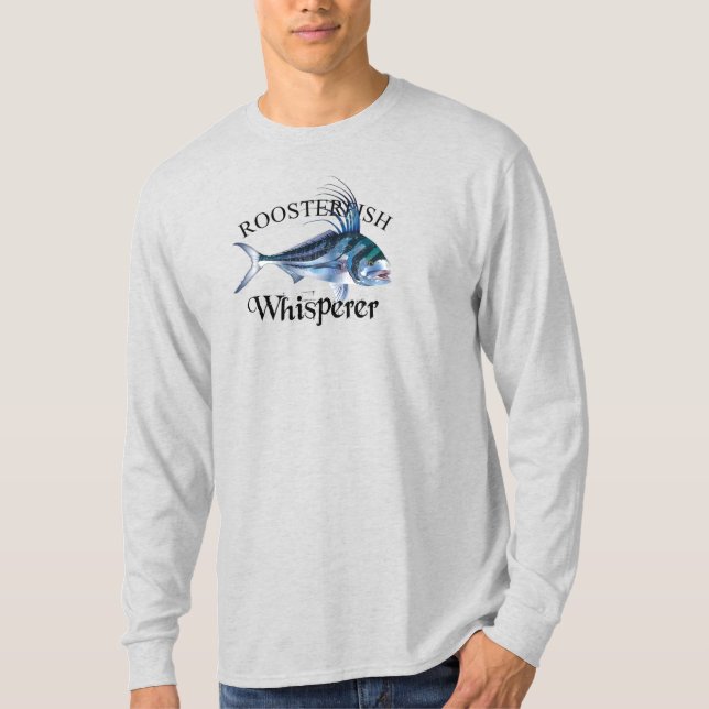 Roosterfish Whisperer Leicht gefärbt Langschlauch T-Shirt (Vorderseite)