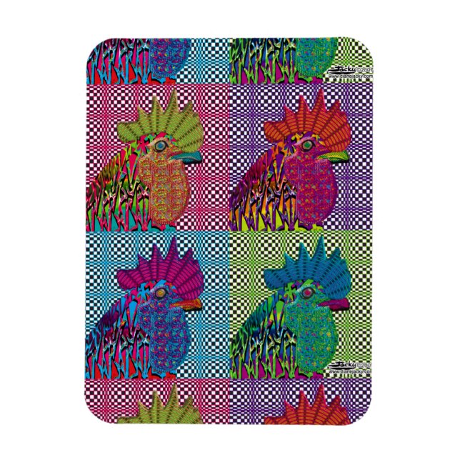 Roosters Gone Psycho Magnet (Vertikal)