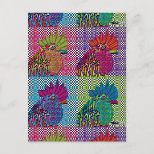 Roosters Gone Psycho Postkarte