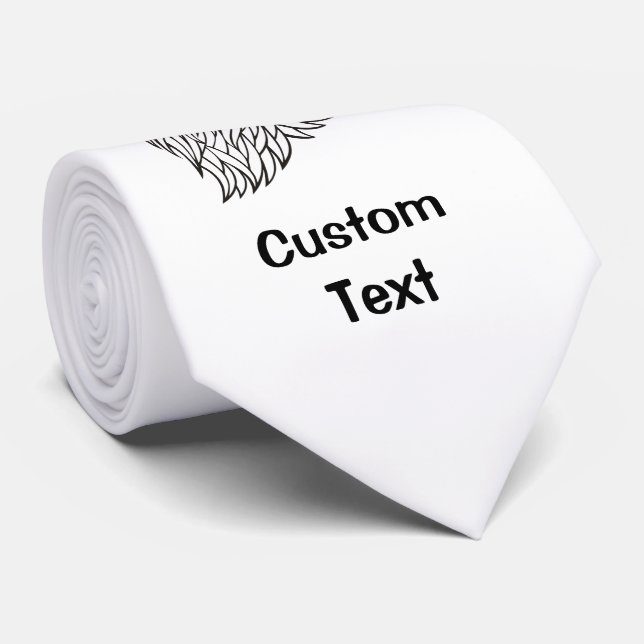 Rooster's Head Line Art Krawatte (Gerollt)