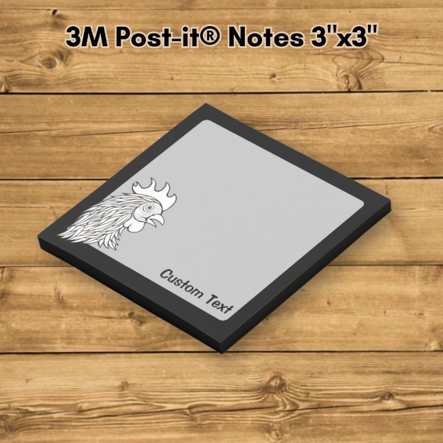 Rooster's Head Line Art Post-it Klebezettel (Von Creator hochgeladen)