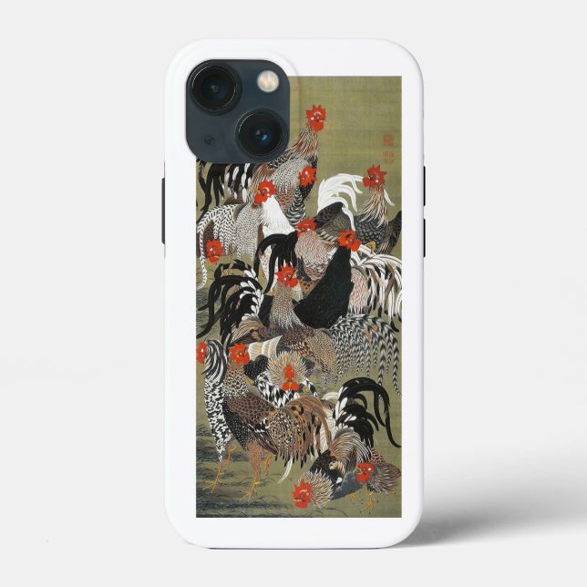 Roosters Hen Illustration von Ito Jakuchu Case-Mate iPhone Hülle (Rückseite)
