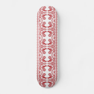 Roosters Kreuzstich Russisches Muster Skateboard