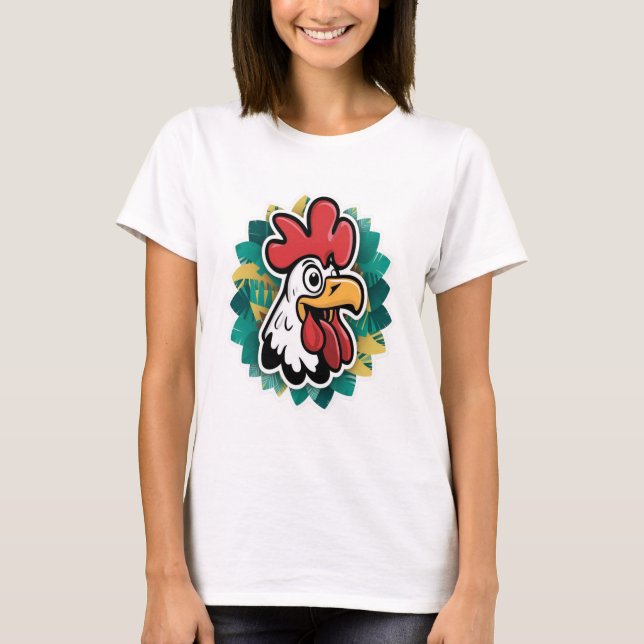 roosters sticker T-Shirt (Vorderseite)