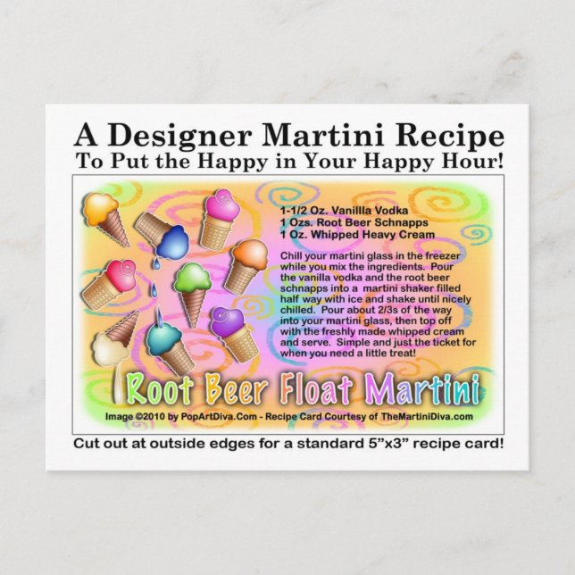 Root Beer Float Ice Piazza della Riforma Postkarte (Vorderseite)