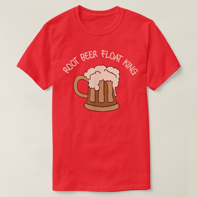 Root Beer Float King Funny Beer  T-Shirt (Design vorne)