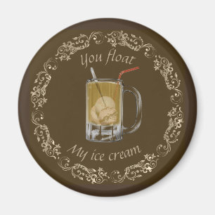 Root Beer Float Old Fashioned Braun Gold  Magnet
