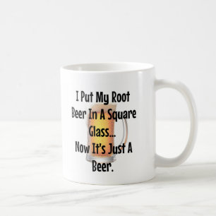 Root Beer in einem Quadratglas...jetzt ist es einf Kaffeetasse