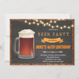 Root-Bier-Geburtstag Einladung