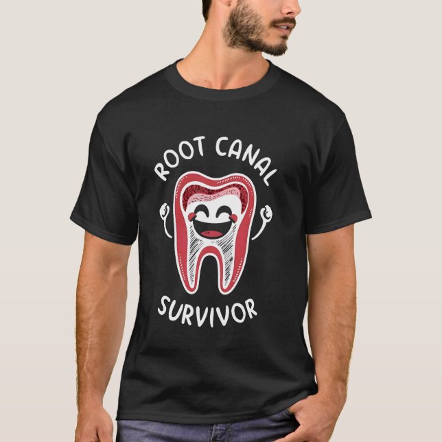 Root Canal Shirts Funny überlebte ich mein Root Ca (Vorderseite)