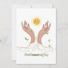 Root Cause of Joy | Nature Hands and Sun Greeting  Feiertagskarte