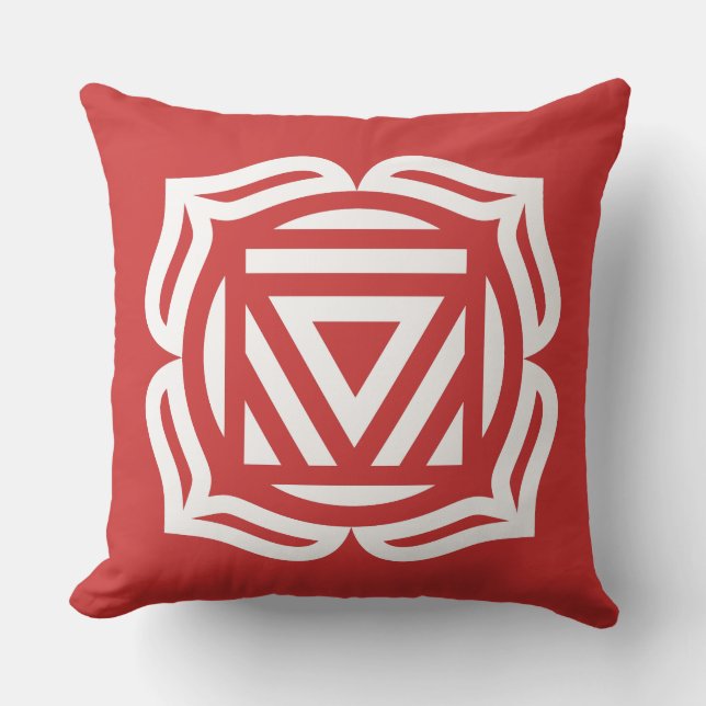 Root Chakra Energy Throw Kissen (Vorderseite)